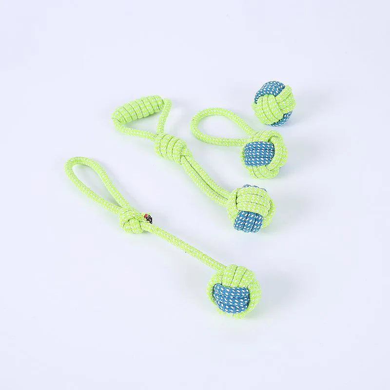 Rope Dog Toy, Cotton Chew & Interactive Dental Cleaning Toy