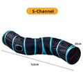 Cat Tunnel Toy – Foldable S-Shape Interactive Tunnel for Indoor Cats