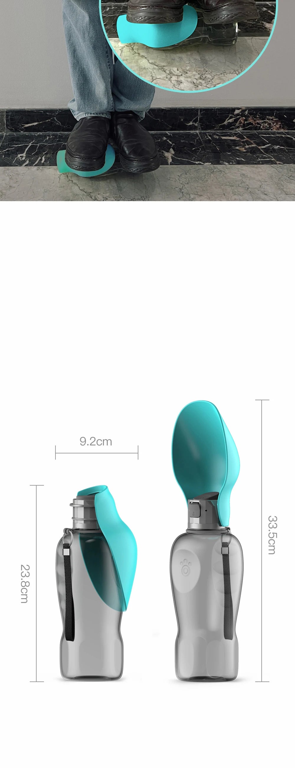 Portable Dog Water Bottle – 800ml  Cup