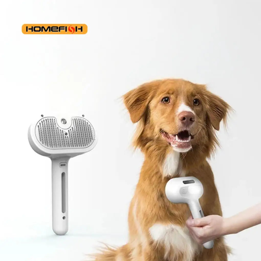 Steam Dog Grooming Brush with Water Tank
