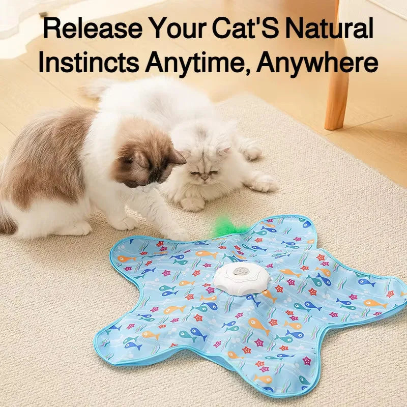 Interactive Cat Hide and Seek Toy – Motion Activated Feather Teaser