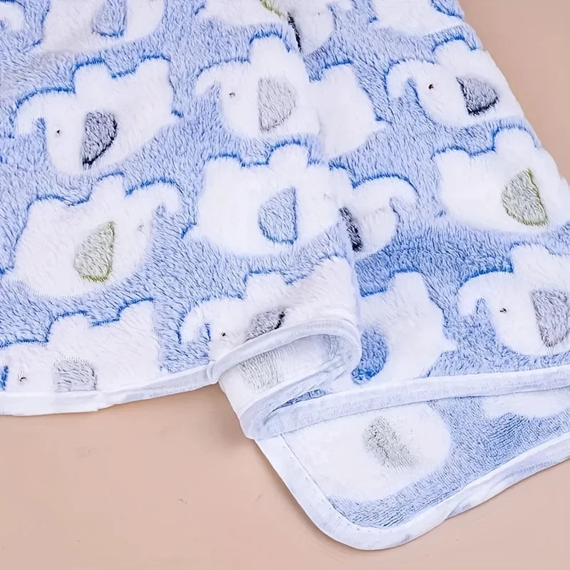 Dog and Cat Blanket – Soft Elephant Flannel Throw for Pets