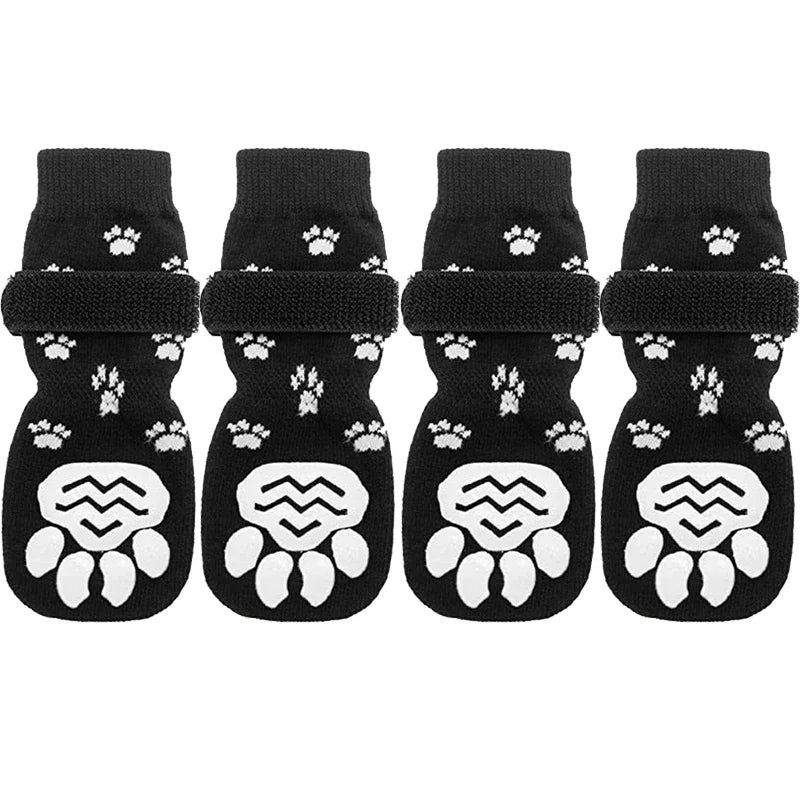 Dog Socks with Straps – Anti Slip Paw Protector for Indoor Floors