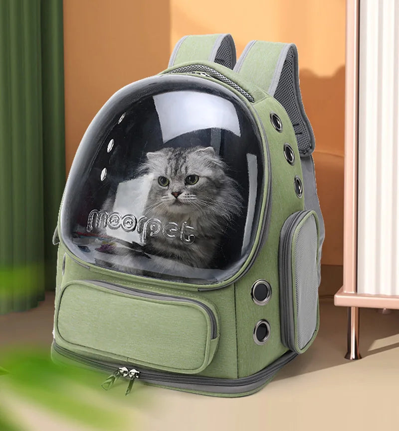 Cat Carrier Backpack – Transparent Breathable Pet Travel Bag