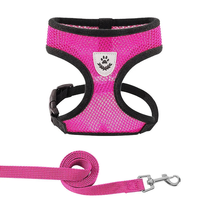 Puppy Harness, Soft Reflective Adjustable Harness with Leash