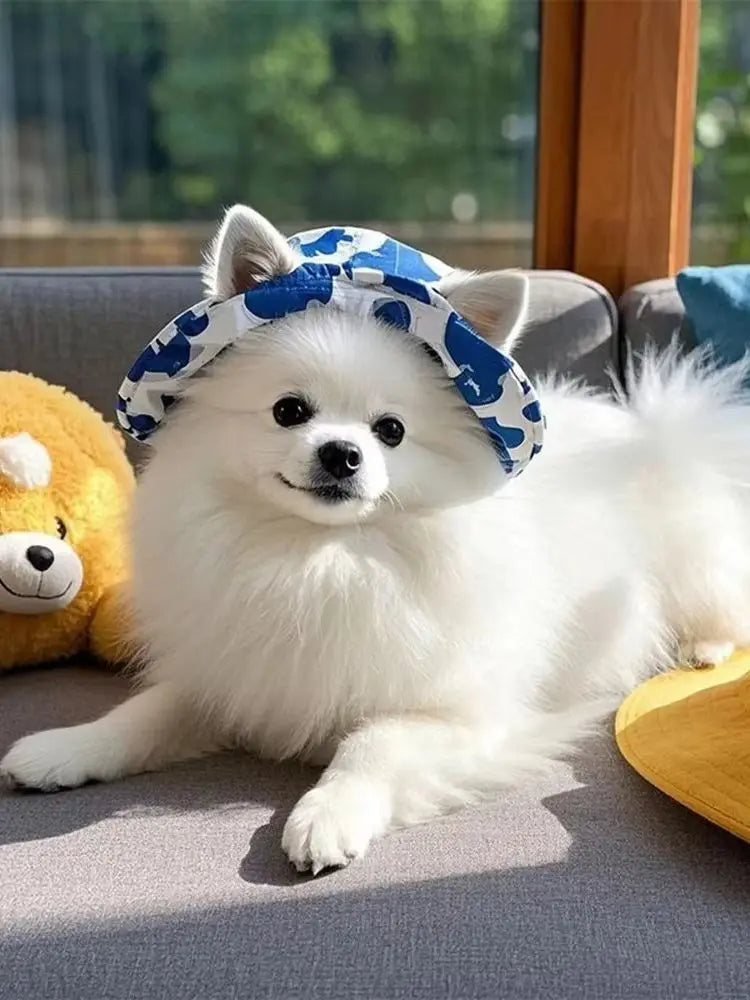 Dog Sun Hat Adjustable Bucket Hat for Summer Outdoor Walks