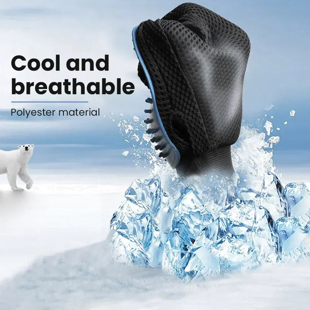 Cat Grooming Glove, Pet Hair Removal & Massage Brush for Cats and Dogs