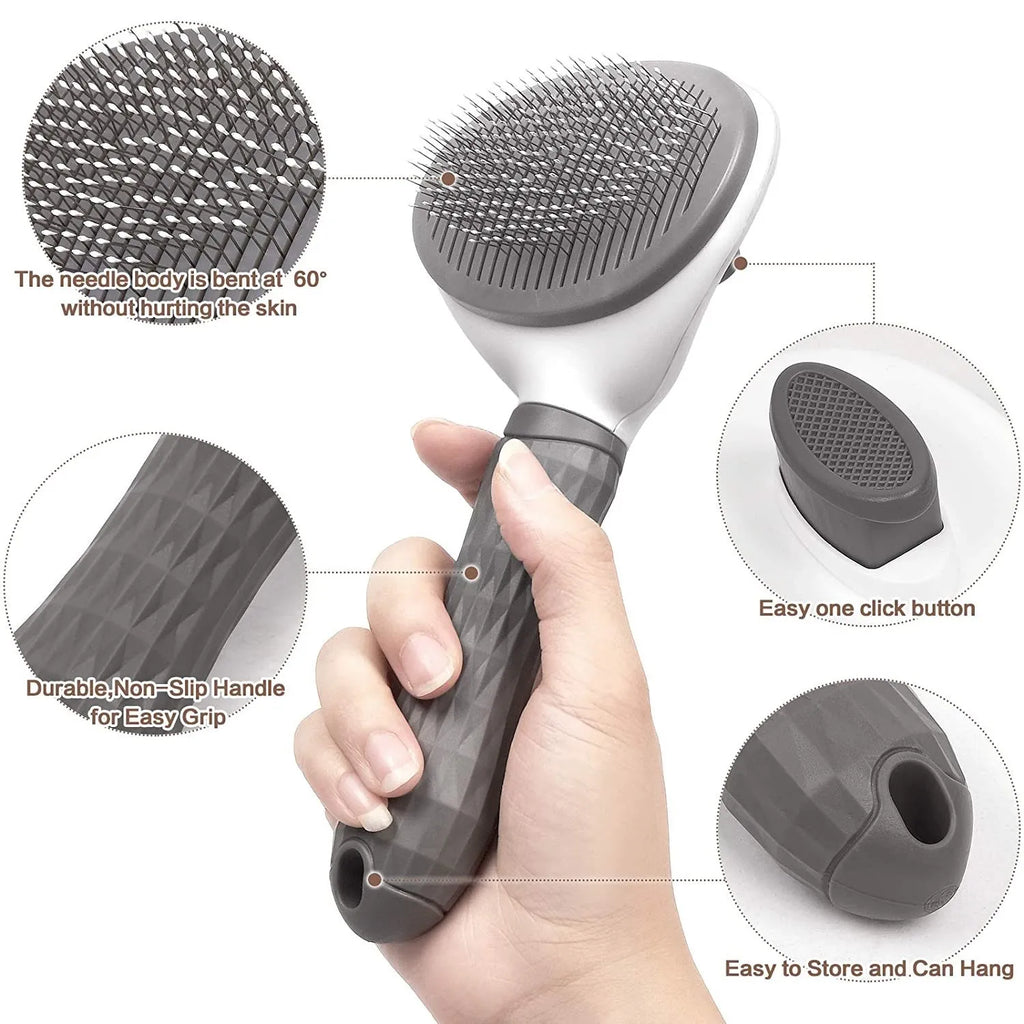 Dog Brush Self Cleaning Pet Hair Remover Grooming Tool