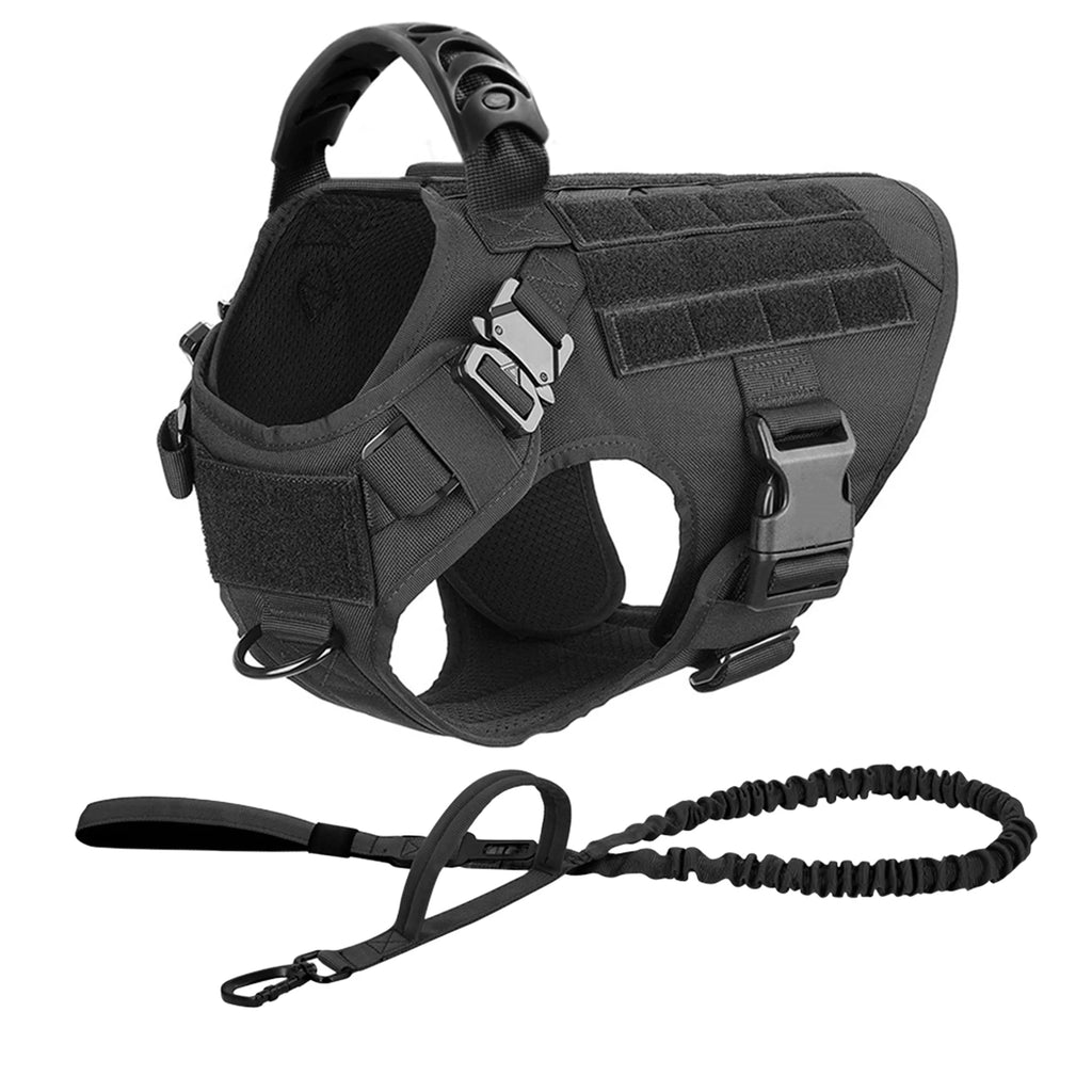 Large Dog Harness and Leash Set, Adjustable Padded Walking Vest