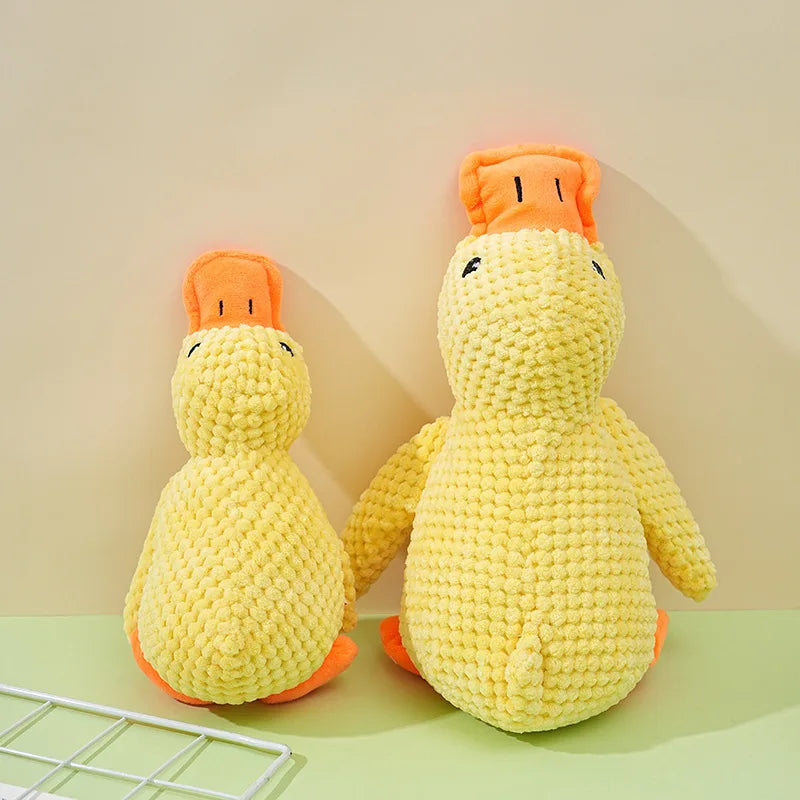Plush Dog Toy Duck Squeaky Chew Toy for Small & Large Dogs