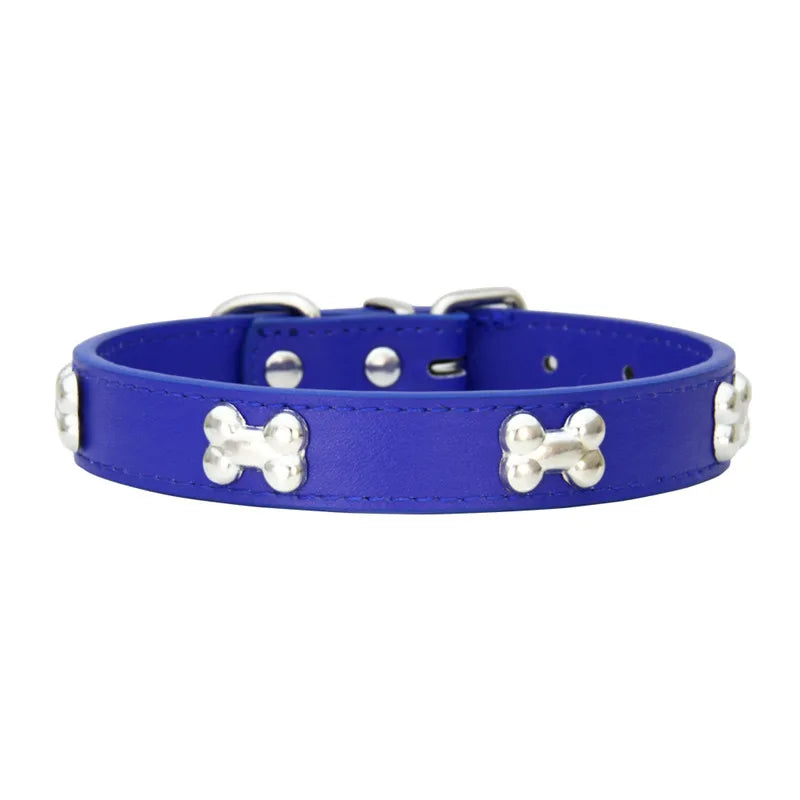 Leather Dog Collar Breakaway Puppy Collar for Small & Large Dogs