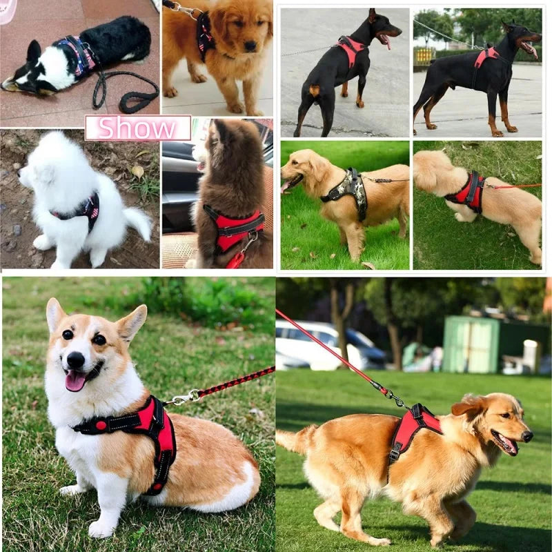 Dog Harness Vest – Padded Reflective Adjustable