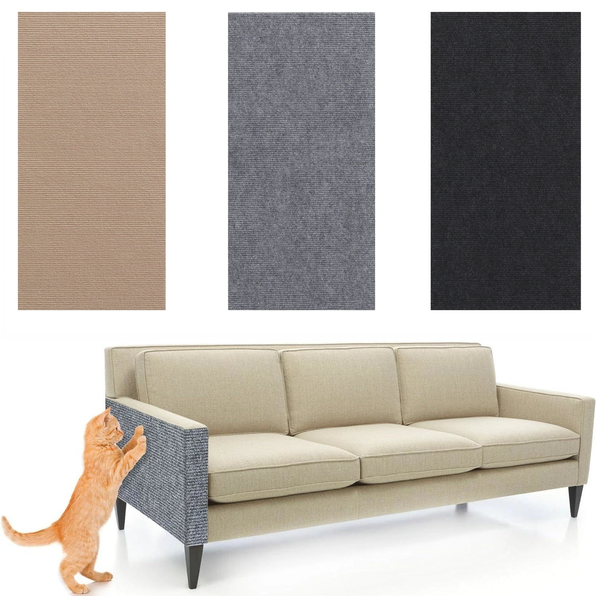 Cat Scratching Pad – Self-Adhesive Trimmable Mat for Furniture