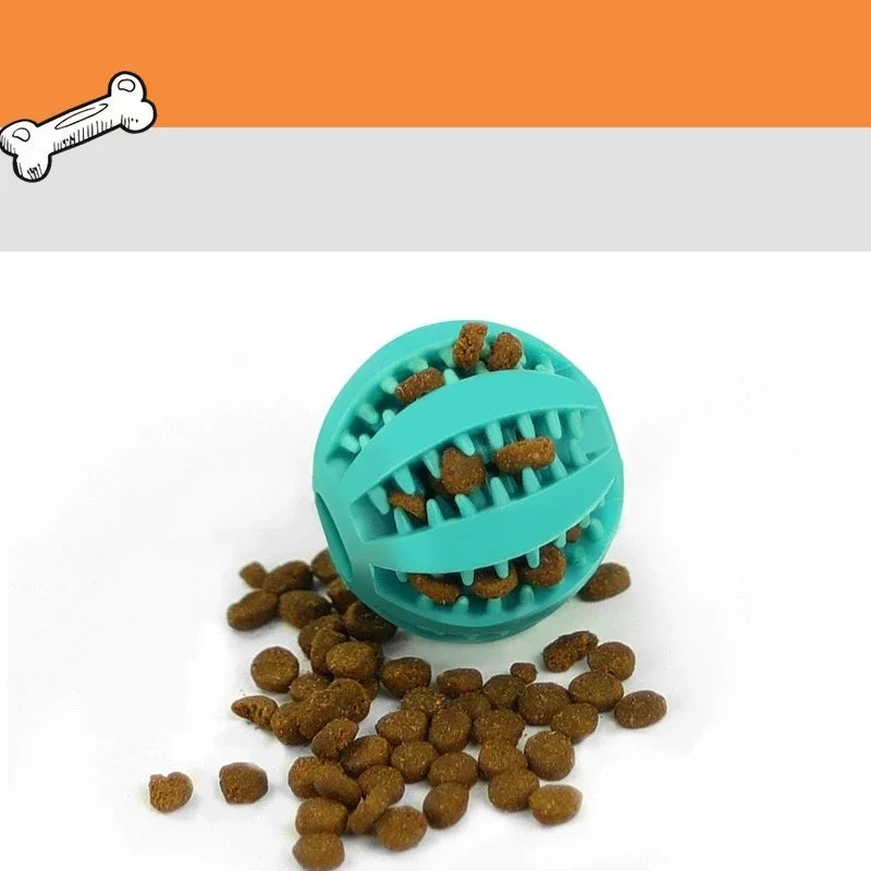 Dog Teething Toy – Rubber Chew Ball & Interactive Puzzle Toy