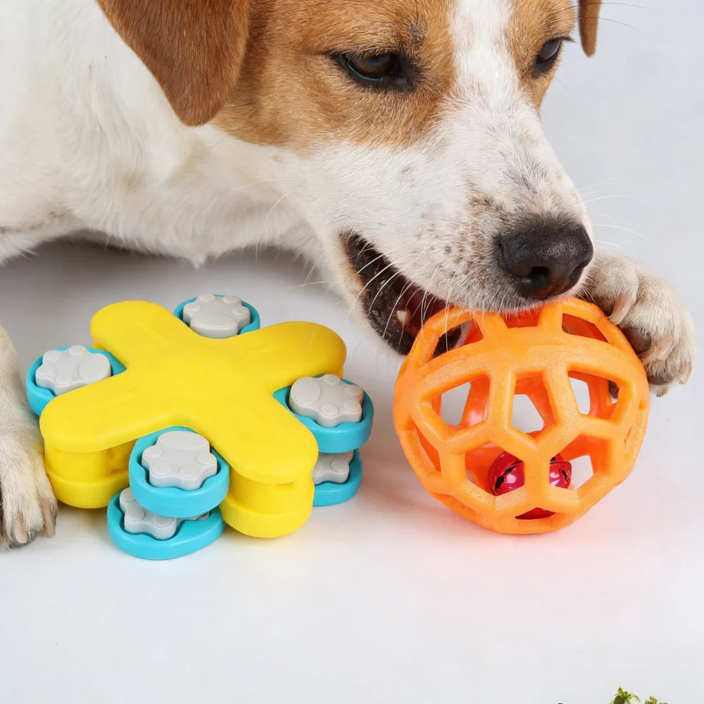 Dog Chew Toy Rubber Ball for Teeth Cleaning & Training