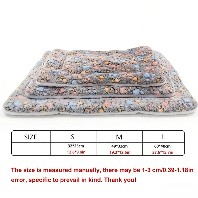 Flannel Dog Bed Mat – Thick Warm Washable Pet Sleeping Mat
