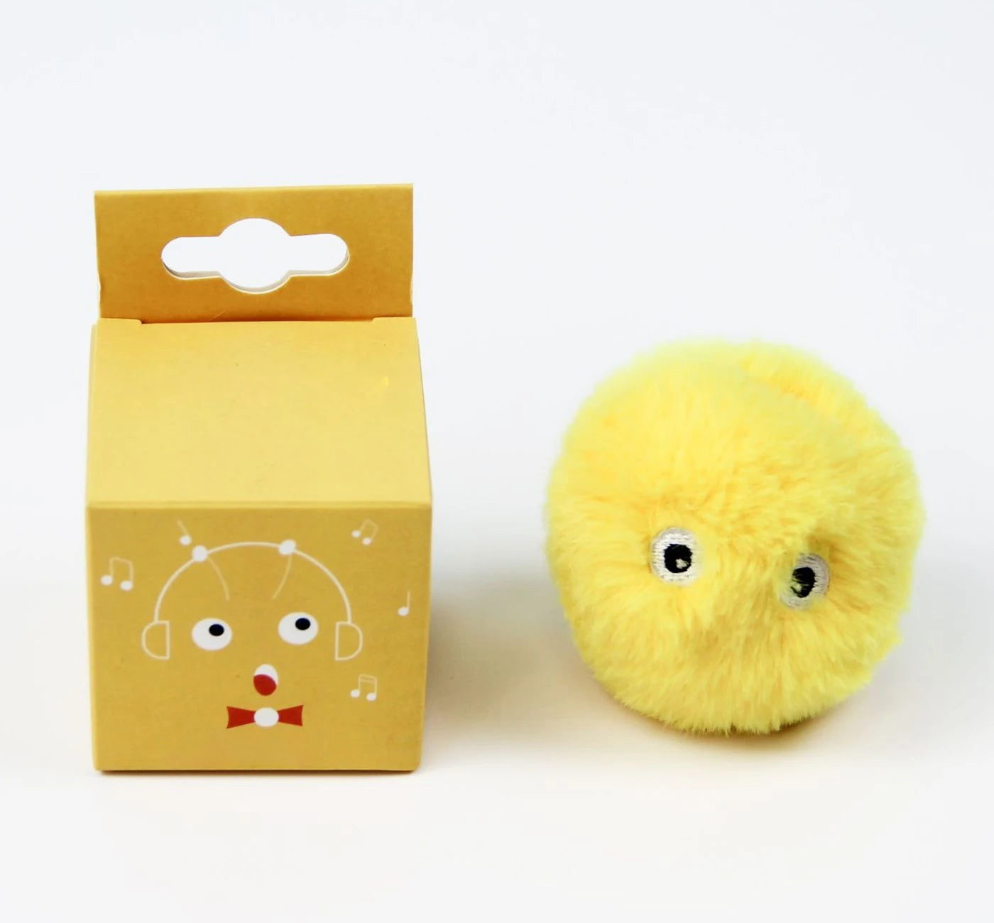 Interactive Cat Toy Plush Sound Ball with Catnip Holder