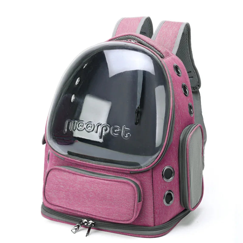Cat Carrier Backpack – Transparent Breathable Pet Travel Bag