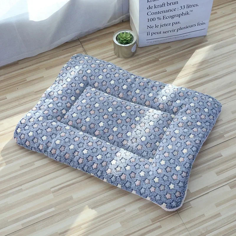 Cat Bed Mat – Double-Sided Plush Washable Bed for Cats & Small Dogs