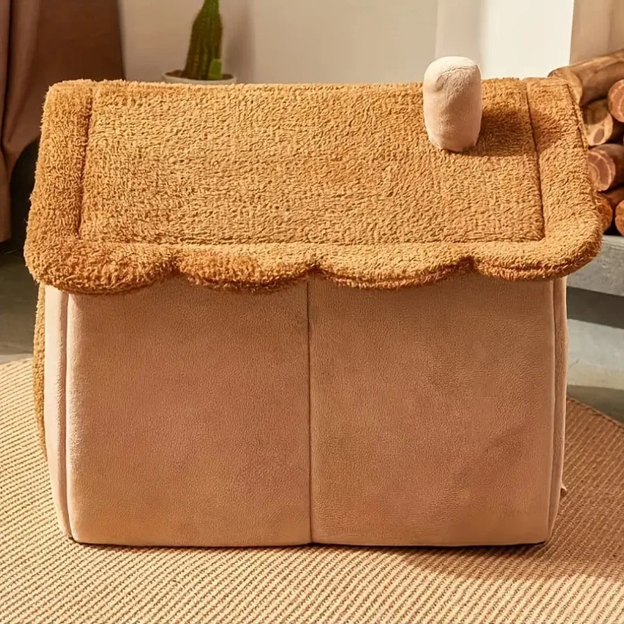 Foldable Cat House – Washable Cave Bed for Cats & Small Dogs