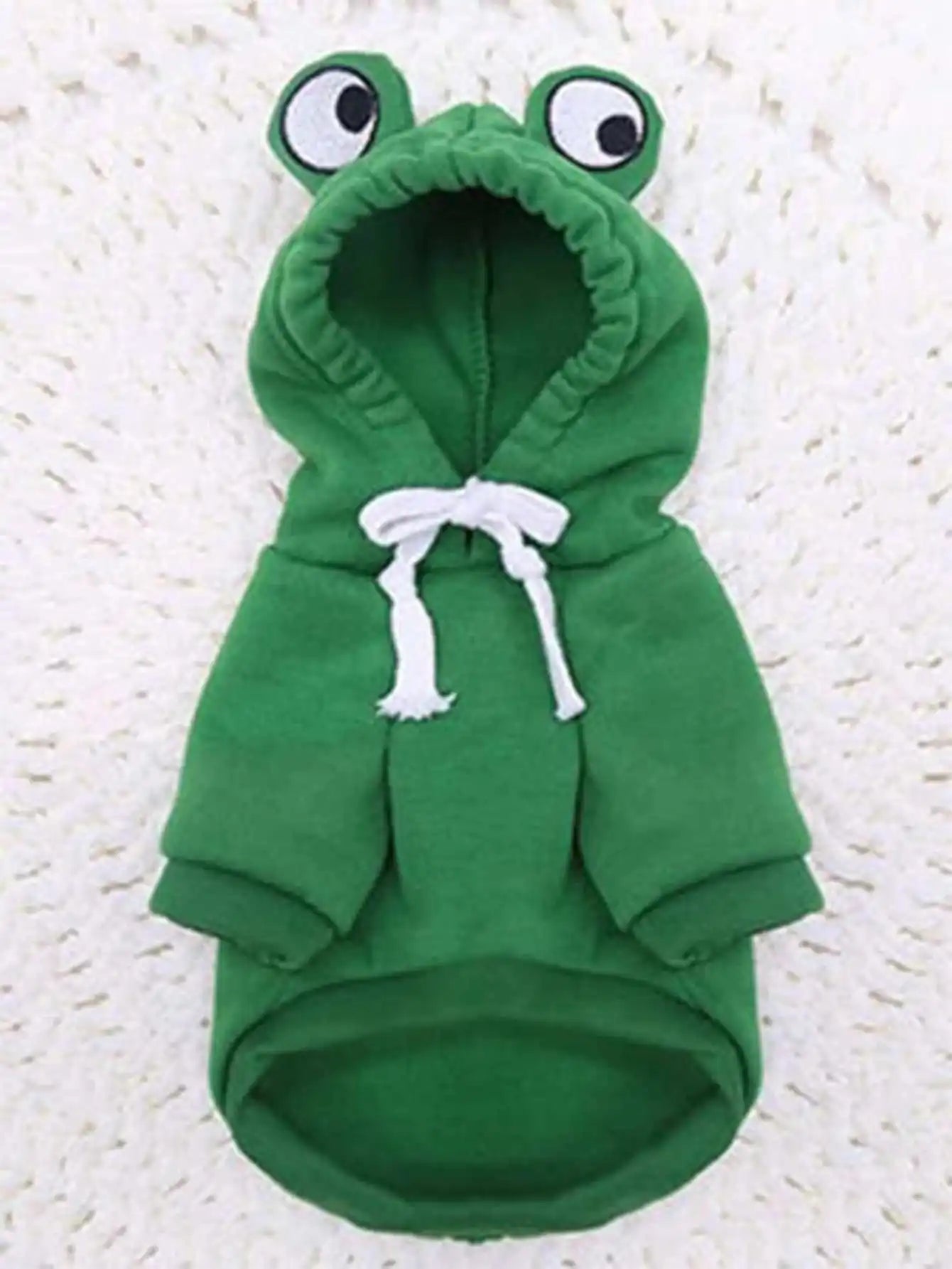 Dog Sweater for Small & Medium Dogs Green Frog Hoodie