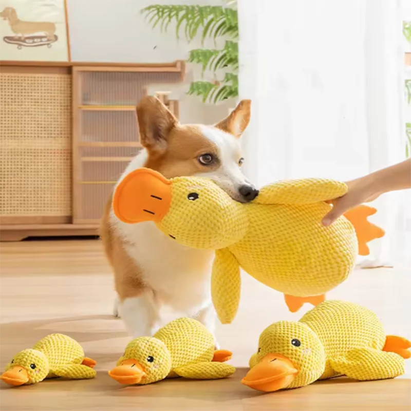 Squeaky Dog Toy Plush Duck Interactive Toy for Dogs