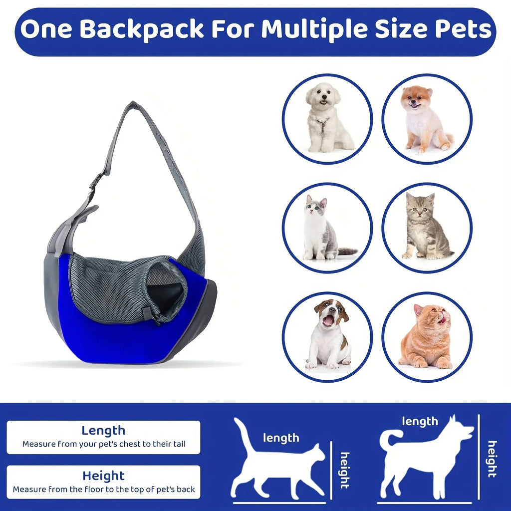 Dog Sling Carrier – Breathable Small Dog Backpack for Travel