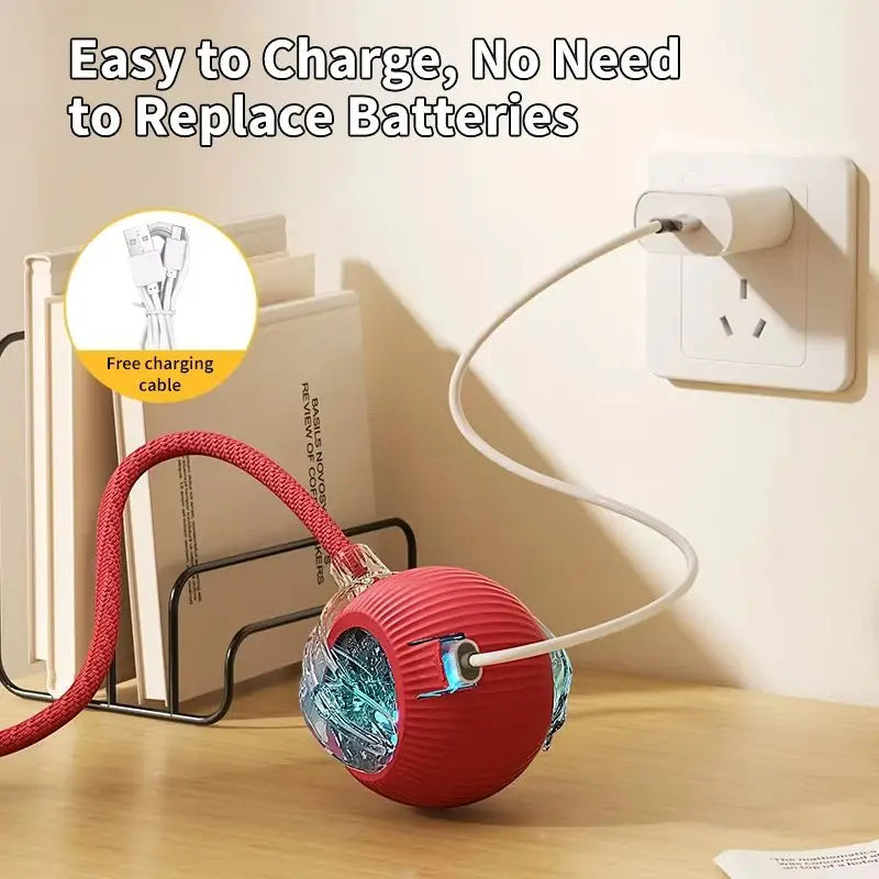 Interactive Cat Ball Toy – Rechargeable Automatic Rolling Toy