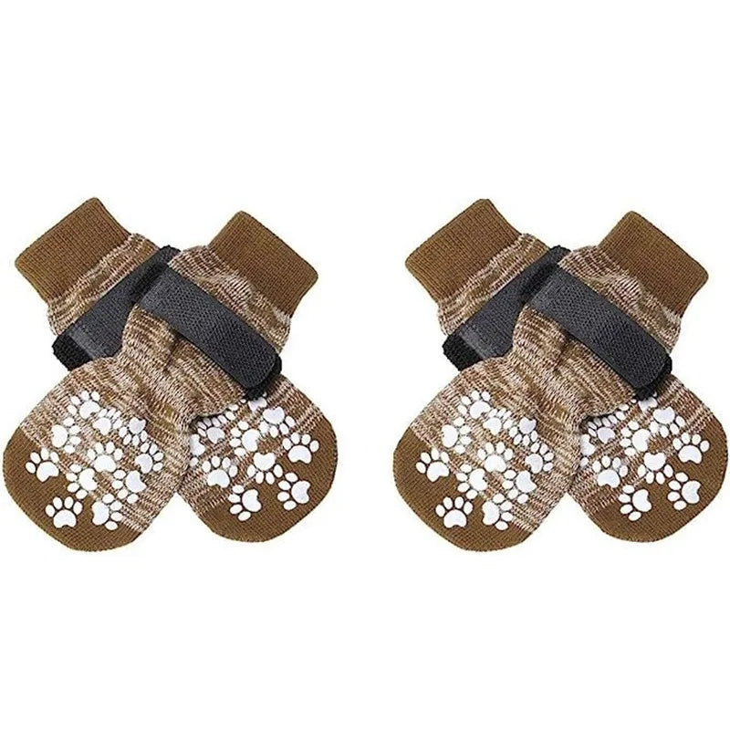 Dog Socks with Straps – Anti Slip Paw Protector for Indoor Floors