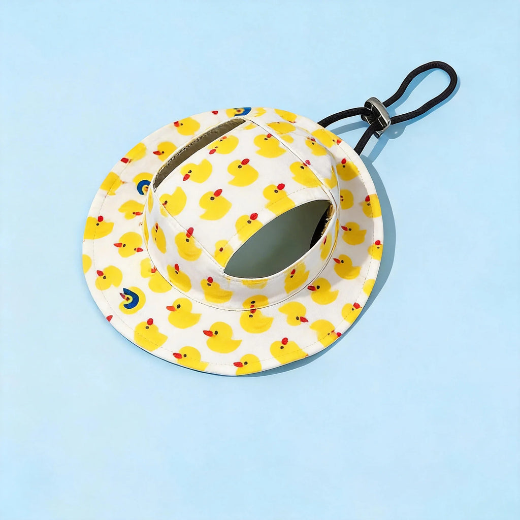 Dog Sun Hat Adjustable Bucket Hat for Summer Outdoor Walks