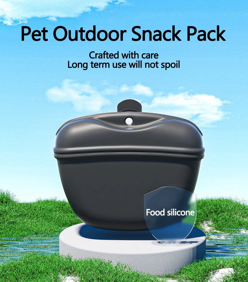Dog Treat Pouch – Portable Silicone Training & Walking Bag
