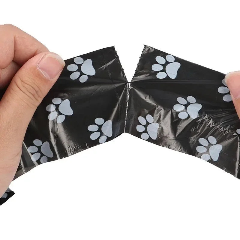 Dog Poop Bags Biodegradable Leak Proof Scented Paw Print Rolls