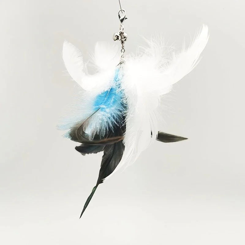 Interactive Feather Cat Wand with Bell & Suction Cup