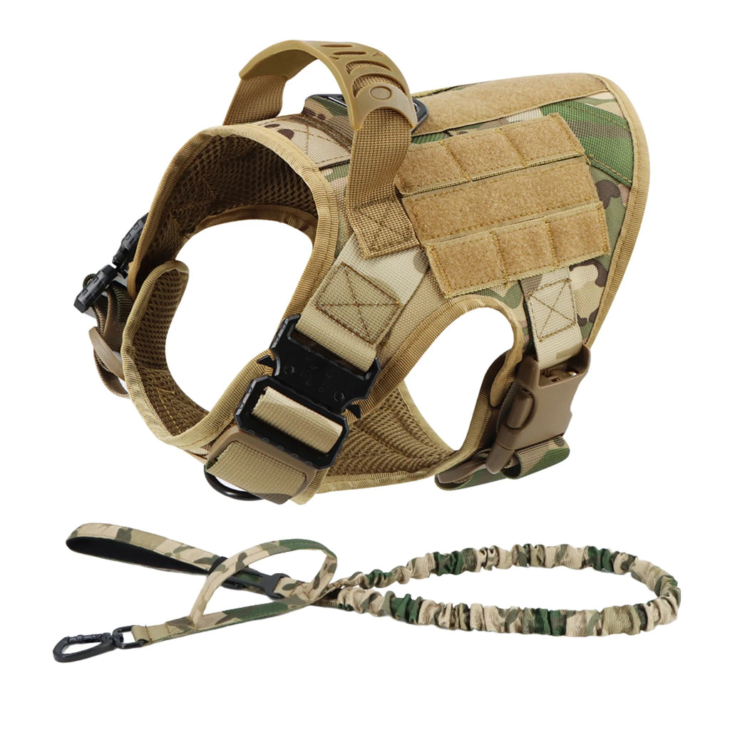 Large Dog Harness and Leash Set, Adjustable Padded Walking Vest