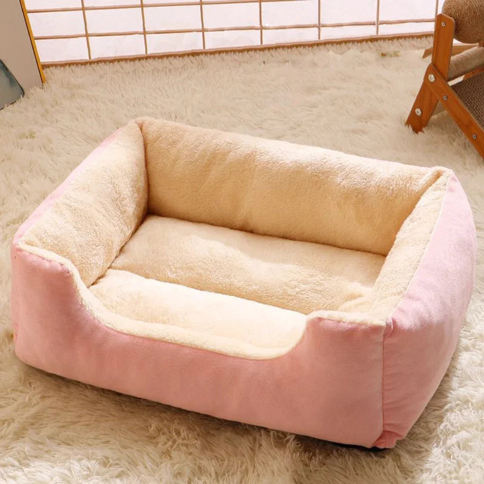 Plush Cat Bed Soft Cushion Pet Bed for Cats & Small Dogs