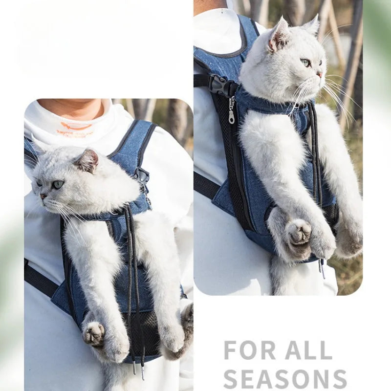 Pet Carrier Backpack – Breathable Mesh Bag for Small Dogs & Cats