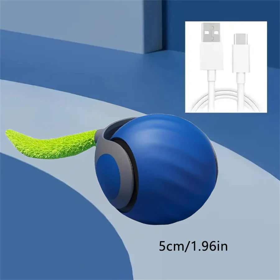 Automatic Interactive Cat Toy Ball – USB Rechargeable Rolling Toy