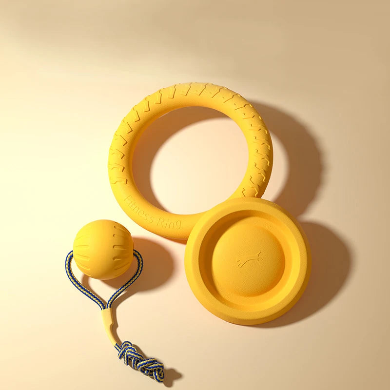 Dog Toy Set – EVA Ball, Flying Disc & Tug Rope