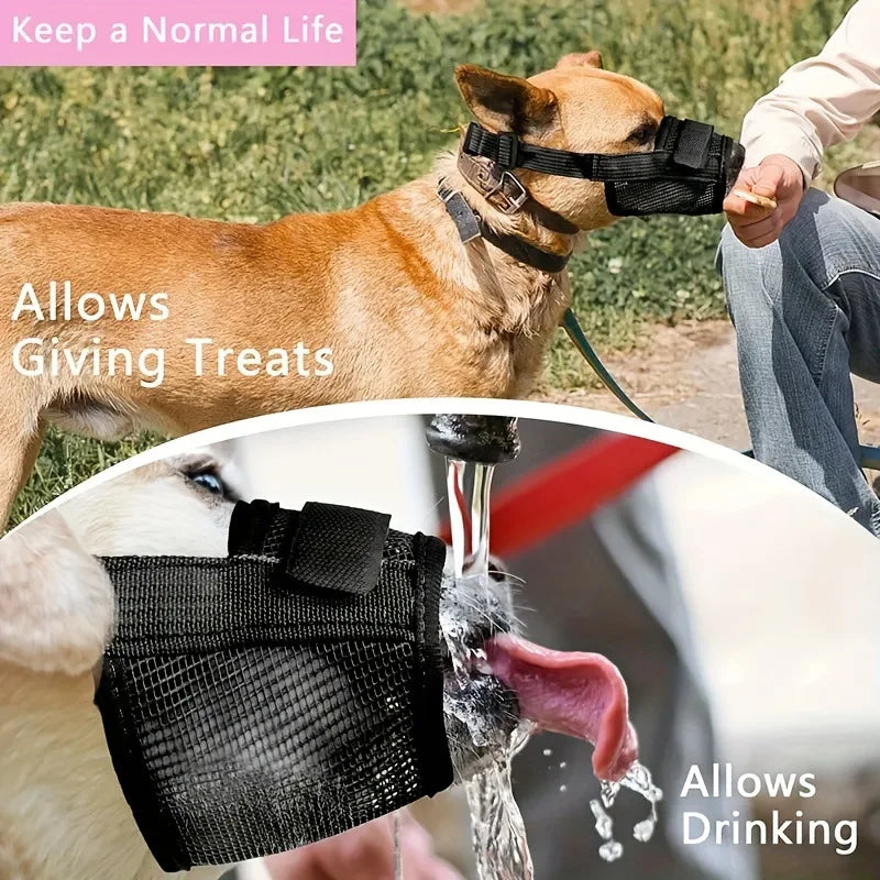 Dog Muzzle Breathable Adjustable Mouth Cover for Dogs