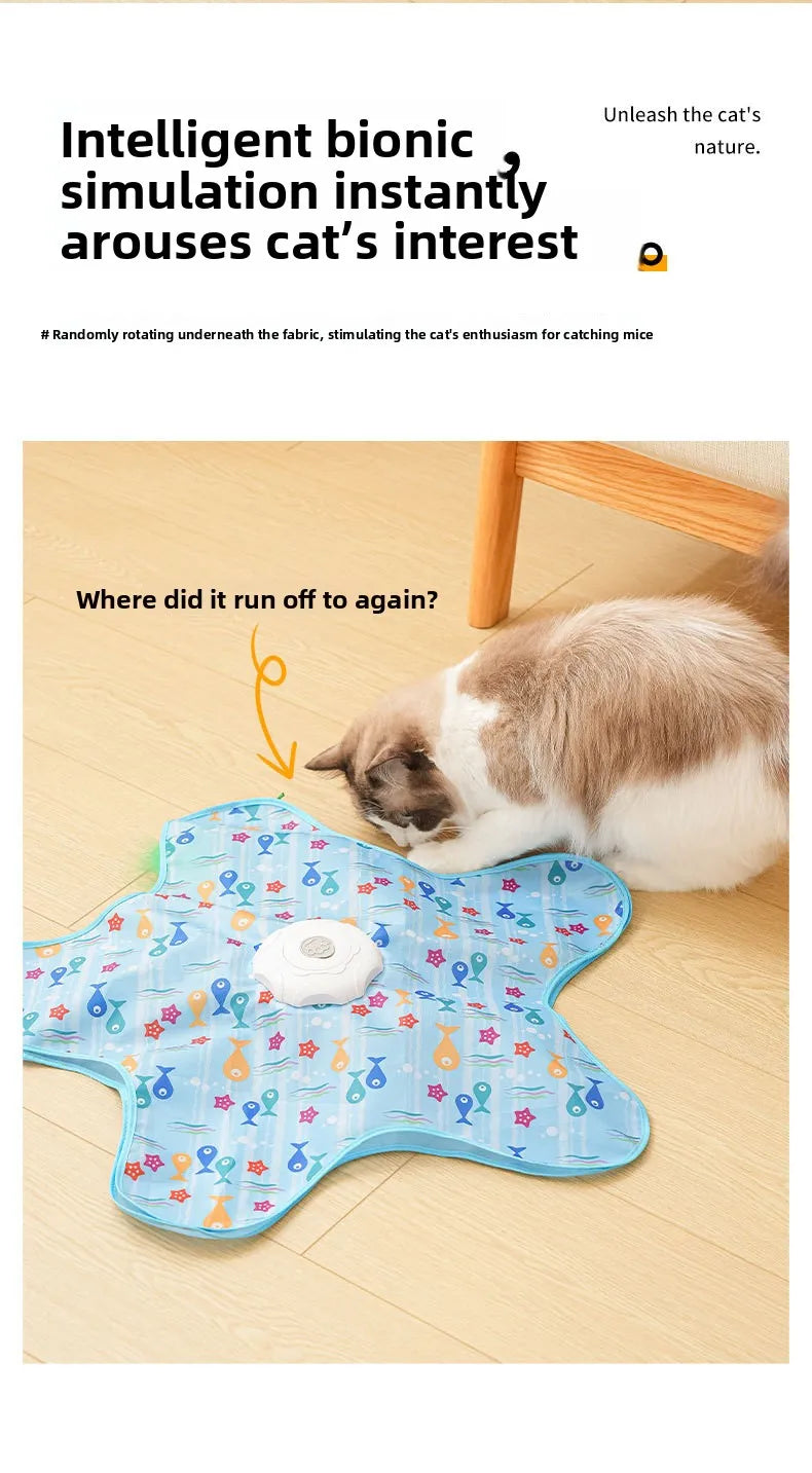 Automatic Hide and Seek Cat Toy – Moving Feather Interactive Toy