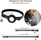 AirTag Cat Collar, Reflective Breakaway Collar with Bell