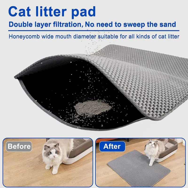 Cat Litter Mat – Waterproof Double Layer Litter Catcher