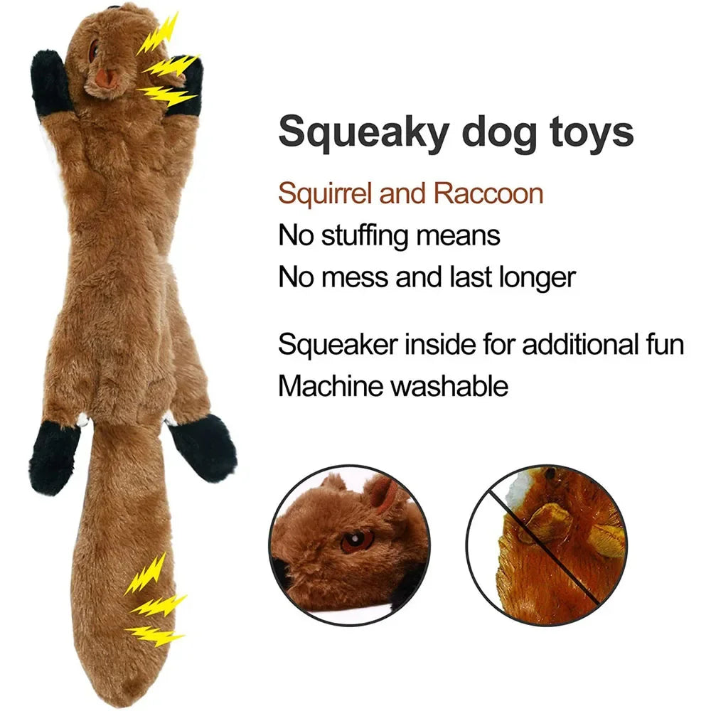 Dog Squeak Toy – 45cm Plush Crinkle No Stuffing Animal Toy