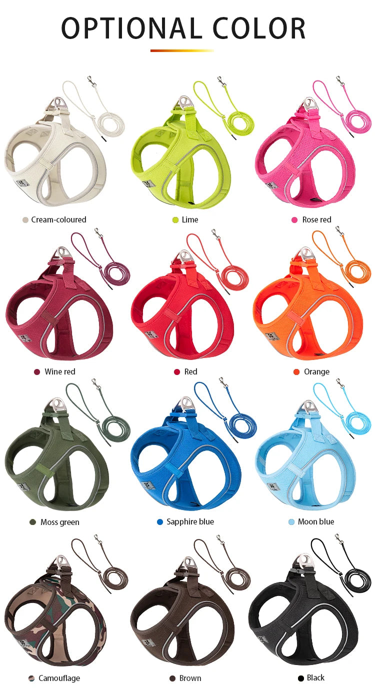 Cat Harness and Leash Set – Reflective Adjustable Vest