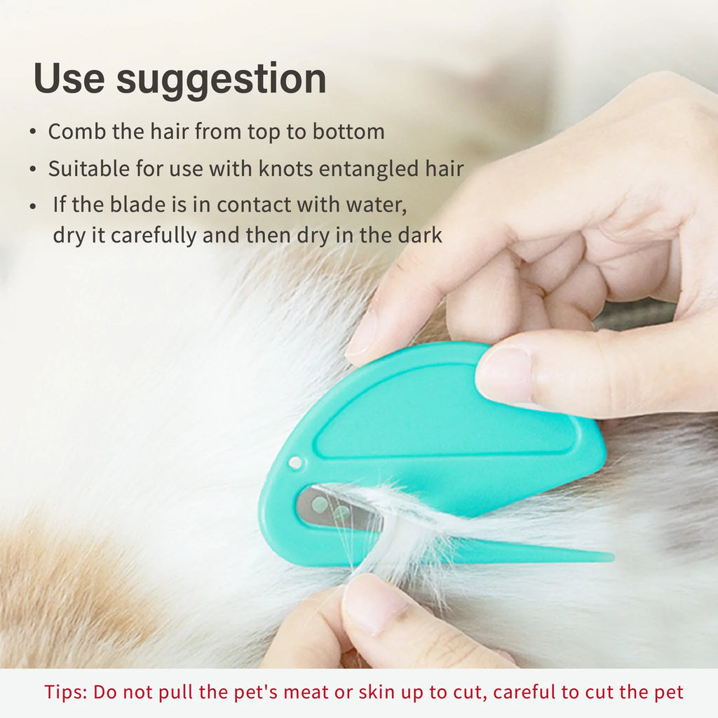 Dog Dematting Tool Stainless Steel Shedding Grooming Comb