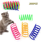 Interactive Cat Spring Toy – Colorful Plastic Jumping Toy