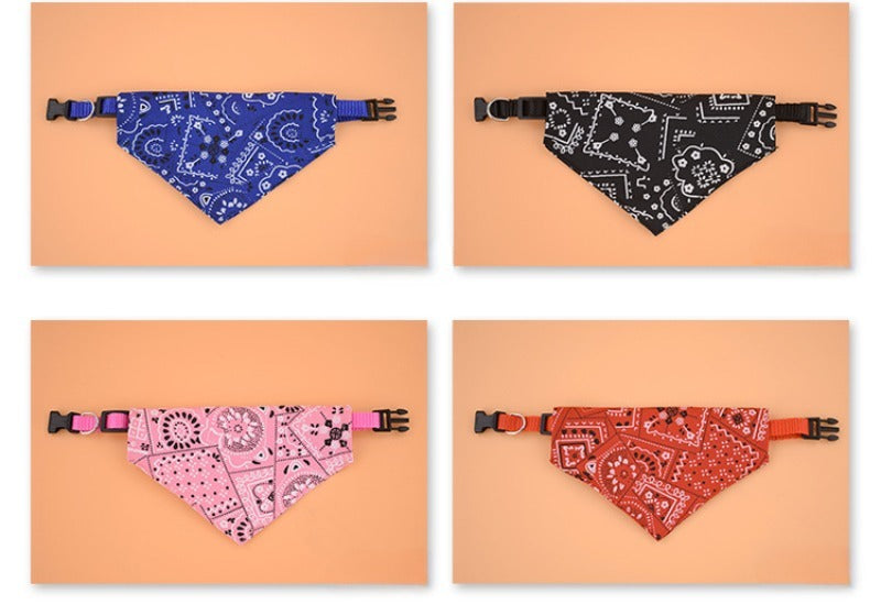 Pet Bandana – Adjustable Triangle Scarf for Dogs & Cats
