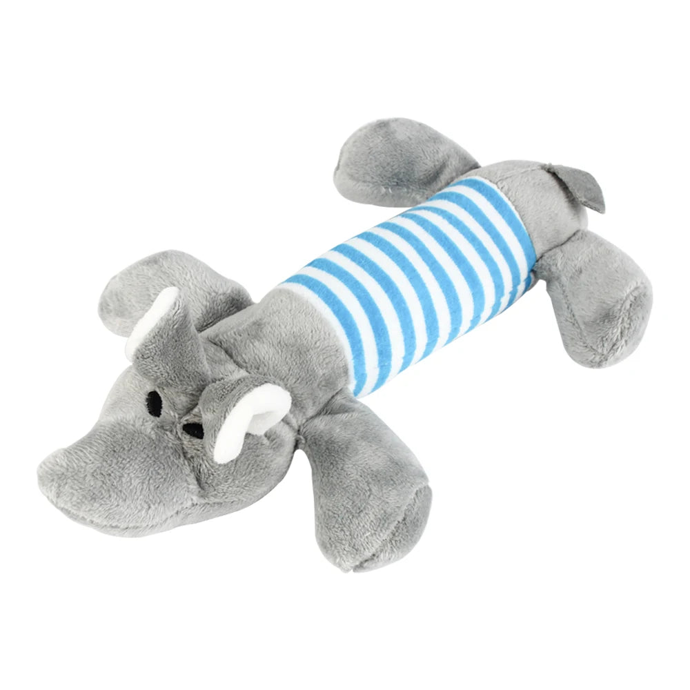 Squeaky Dog Toy Plush Elephant Duck Pig Interactive Toy