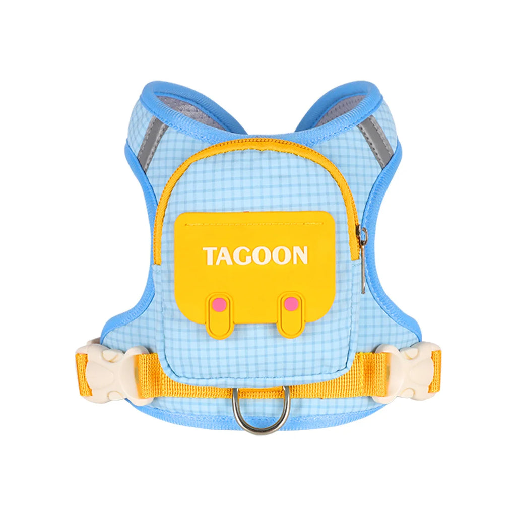 Adjustable Dog Harness – Plaid Vest for Small & Medium Dogs