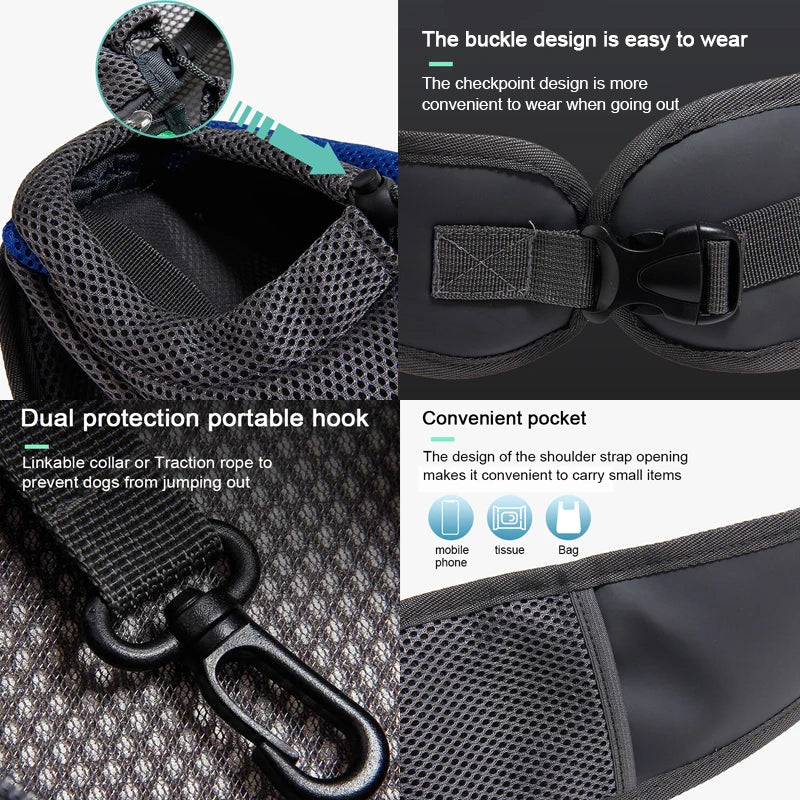 Pet Carrier Sling – Breathable Shoulder Bag for Small Dogs & Cats